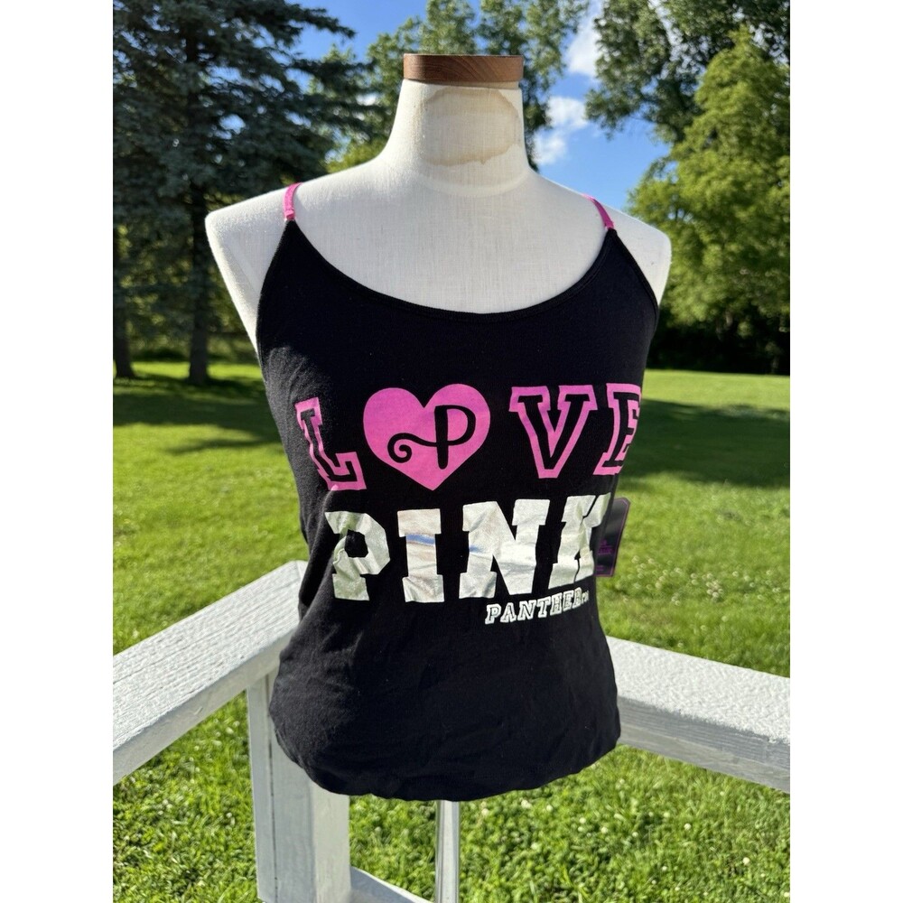 NWT Y2K Pink Panther Tank Top McBling Grunge Brat Medium